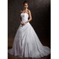 Ball-Gown Sweetheart Court Train Taffeta Wedding Dress With Ruffle Lace Beadwork Sequins (002012901) Ball-Gown Sweetheart Court Train Taffeta Wedding Dress With Ruffle Lace Beadwork Sequins (002012901)