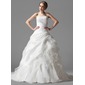 Ball-Gown Strapless Court Train Taffeta Organza Wedding Dress With Ruffle Lace (002004523) Ball-Gown Strapless Court Train Taffeta Organza Wedding Dress With Ruffle Lace (002004523)