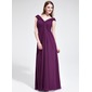 Empire Off-the-Shoulder Floor-Length Chiffon Bridesmaid Dress With Ruffle (007025351)