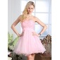 Empire Sweetheart Short/Mini Organza Homecoming Dress With Beading (022020830) Empire Sweetheart Short/Mini Organza Homecoming Dress With Beading (022020830)