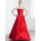 A-Line/Princess Strapless Floor-Length Taffeta Organza Quinceanera Dress With Ruffle Beading (021005238) A-Line/Princess Strapless Floor-Length Taffeta Organza Quinceanera Dress With Ruffle Beading (021005238)