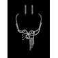 Czech Rhinestones Alloy Plated Wedding Jewelry Set,Including Necklace And Earrings (011011956)