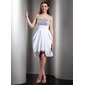 Empire Strapless Asymmetrical Chiffon Sequined Homecoming Dress With Ruffle (022010357)
