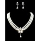 Ivory Pearl Two Piece Mini Heart Ladies Necklace and Earrings Jewelry Set(011016319) Ivory Pearl Two Piece Mini Heart Ladies Necklace and Earrings Jewelry Set(011016319)