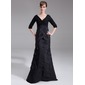 Mermaid V-neck Sweep Train Chiffon Taffeta Mother of the Bride Dress With Ruffle (008006893) Mermaid V-neck Sweep Train Chiffon Taffeta Mother of the Bride Dress With Ruffle (008006893)