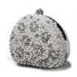 Gorgeous Satin Shell With Austrian Rhinestones Evening Handbags(White) (012012251) Gorgeous Satin Shell With Austrian Rhinestones Evening Handbags(White) (012012251)
