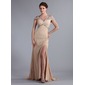Nauwaansluitend Open-Schouder Korte Sleep Chiffon Avondjurk met Beading (017022796) Nauwaansluitend Open-Schouder Korte Sleep Chiffon Avondjurk met Beading (017022796)