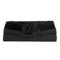 Black Satin Shell Evening Handbags (012008670)
