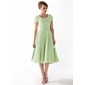 A-Line/Princess Square Neckline Knee-Length Chiffon Mother of the Bride Dress With Ruffle Beading (008005918)