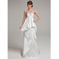Sheath/Column Sweetheart Court Train Charmeuse Wedding Dress With Ruffle Beadwork (002004487) Sheath/Column Sweetheart Court Train Charmeuse Wedding Dress With Ruffle Beadwork (002004487)