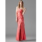 Tubo Sem alça Vestidos longo Tafetá Vestido de festa com Pregueado Bordado (017004317) Tubo Sem alça Vestidos longo Tafetá Vestido de festa com Pregueado Bordado (017004317)