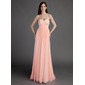 Impero A cuore Sweep treno Chiffon Abito da damigella con Increspature (007015681) Impero A cuore Sweep treno Chiffon Abito da damigella con Increspature (007015681)