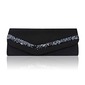(Black)Gorgeous Satin/ Silk Shell With Beading Evening Handbags/ Clutches (012013553) (Black)Gorgeous Satin/ Silk Shell With Beading Evening Handbags/ Clutches (012013553)