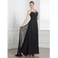 A-linje Sweetheart Watteau-slæb Chiffon Brudepigekjole med Flæsekanter (007001854)