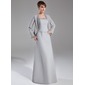 Sheath Square Neckline Floor-Length Chiffon Mother of the Bride Dress With Beading Sequins (008006178)