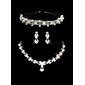 avorio perla due pezzi elegante collana calo signore e gioielli orecchini set (011006981)