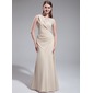 Sheath Scoop Neck Floor-Length Chiffon Tulle Prom Dress With Ruffle Beading Flower(s) (018022747) Sheath Scoop Neck Floor-Length Chiffon Tulle Prom Dress With Ruffle Beading Flower(s) (018022747)