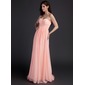 Empire Sweetheart Sweep Train Chiffon Maternity Bridesmaid Dresses With Ruffle (045022489)