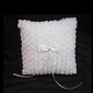 Romantic Rose Wedding Ring Pillow In White Satin(103018453)