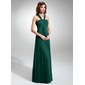 Empire V-neck Floor-Length Chiffon Bridesmaid Dress With Ruffle (007001897)