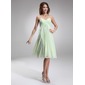 Impero A cuore Al ginocchio Chiffon Abito da damigella con Increspature (007001924) Impero A cuore Al ginocchio Chiffon Abito da damigella con Increspature (007001924)