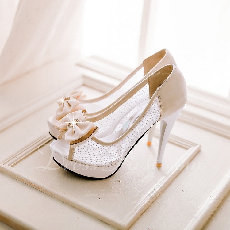 mesh bridal shoes