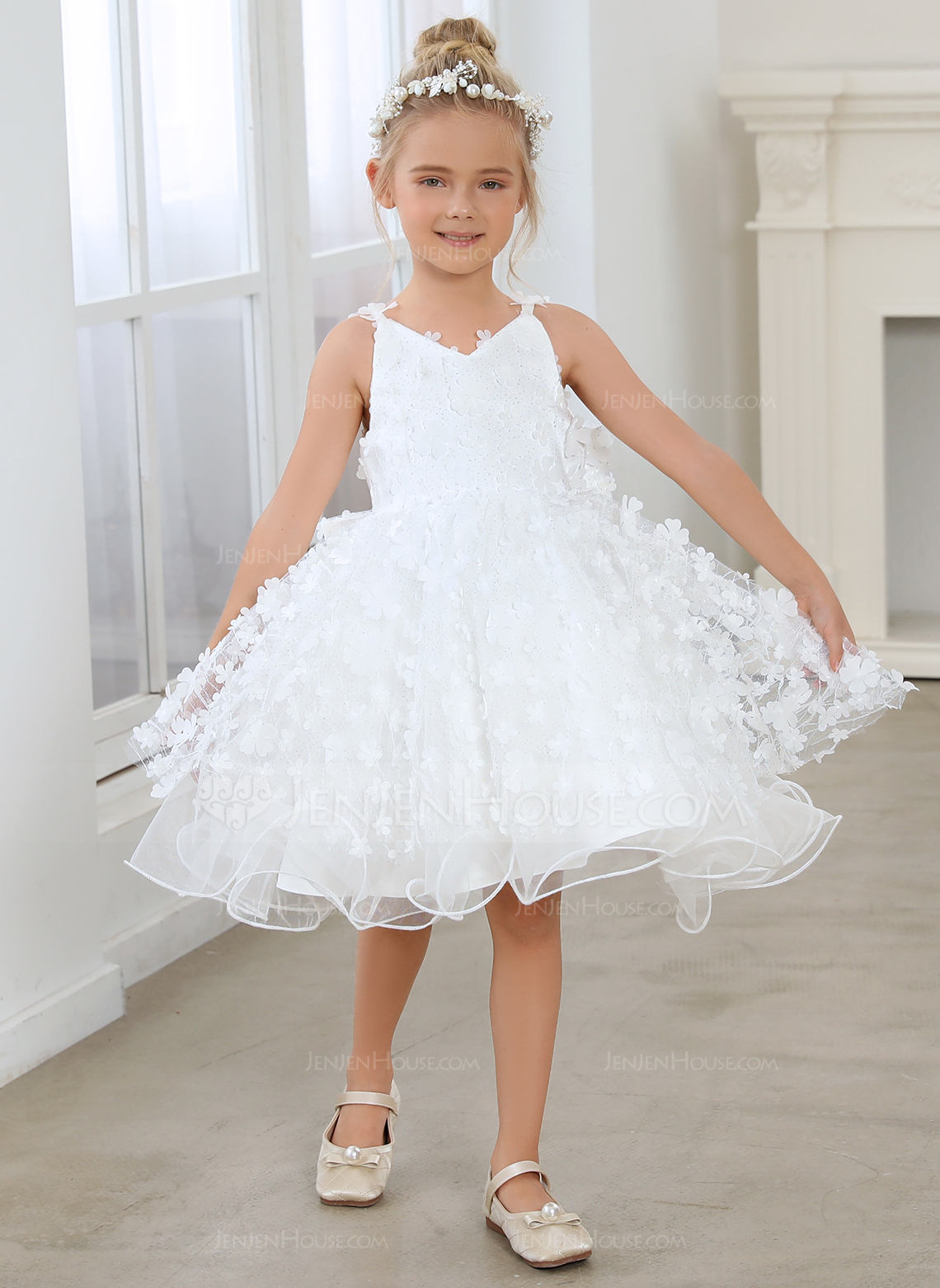 Ball-Gown/Princess Bow Tulle Dress