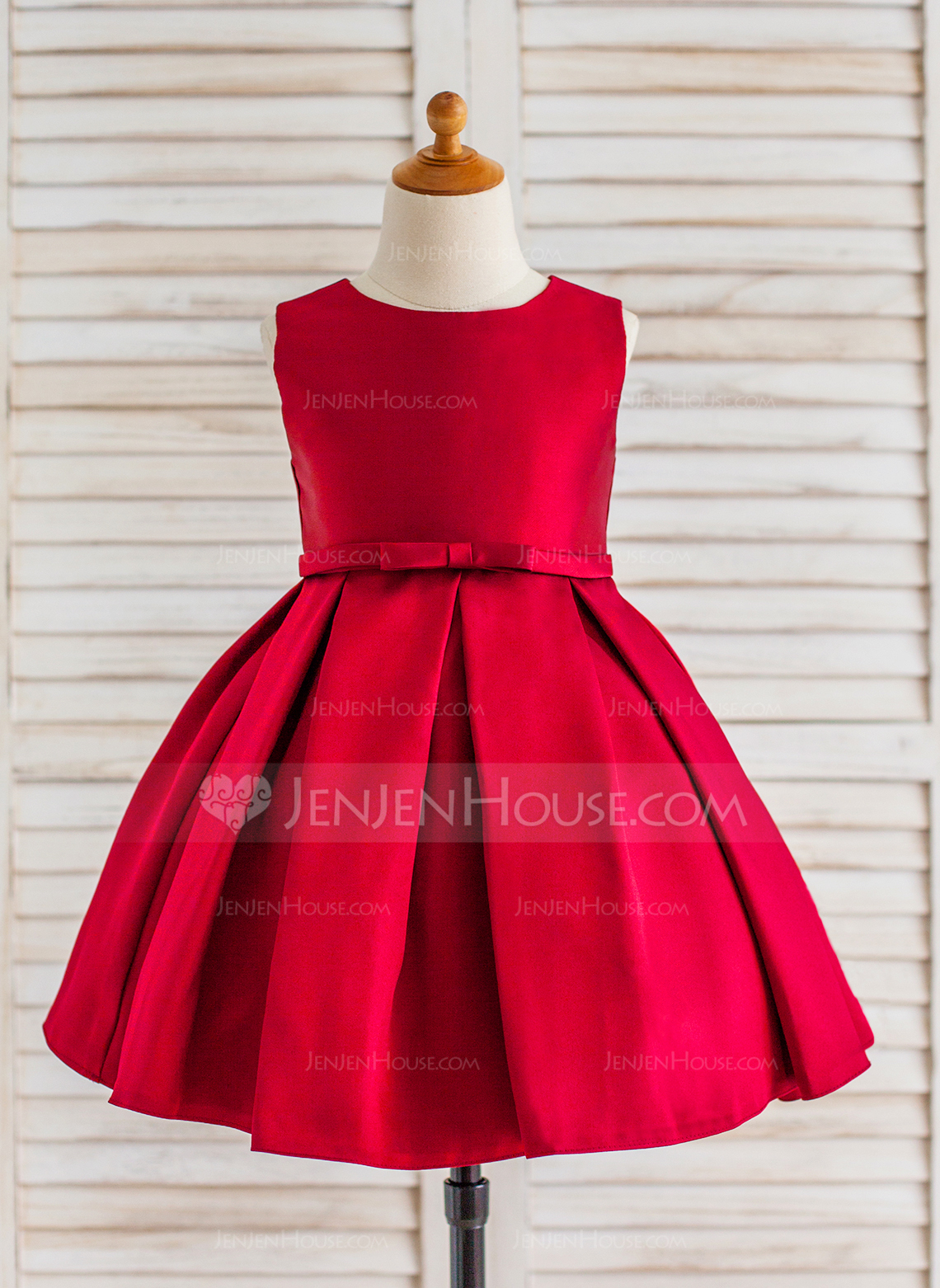 A-line Bow Satin Dress