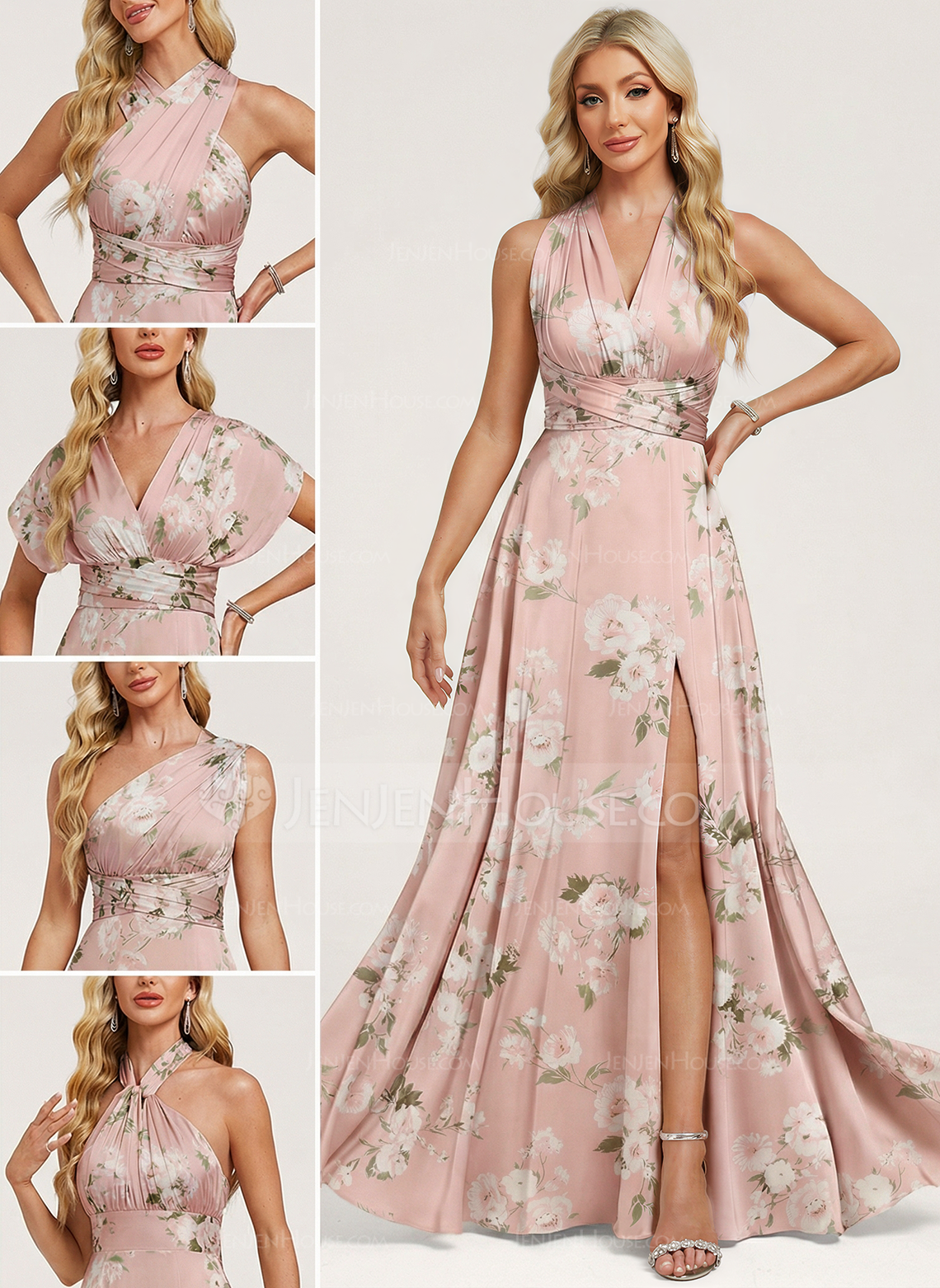 A-line One Shoulder Ruched Matte Satin Dress