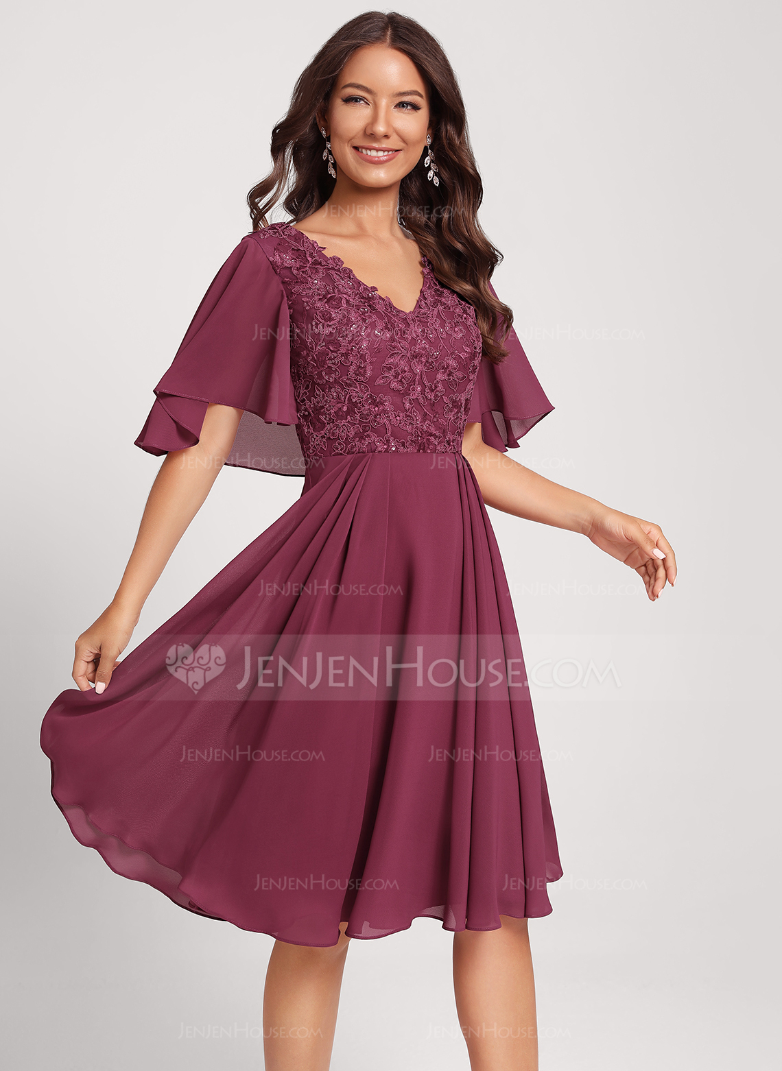 Kjole Midi i Chiffon