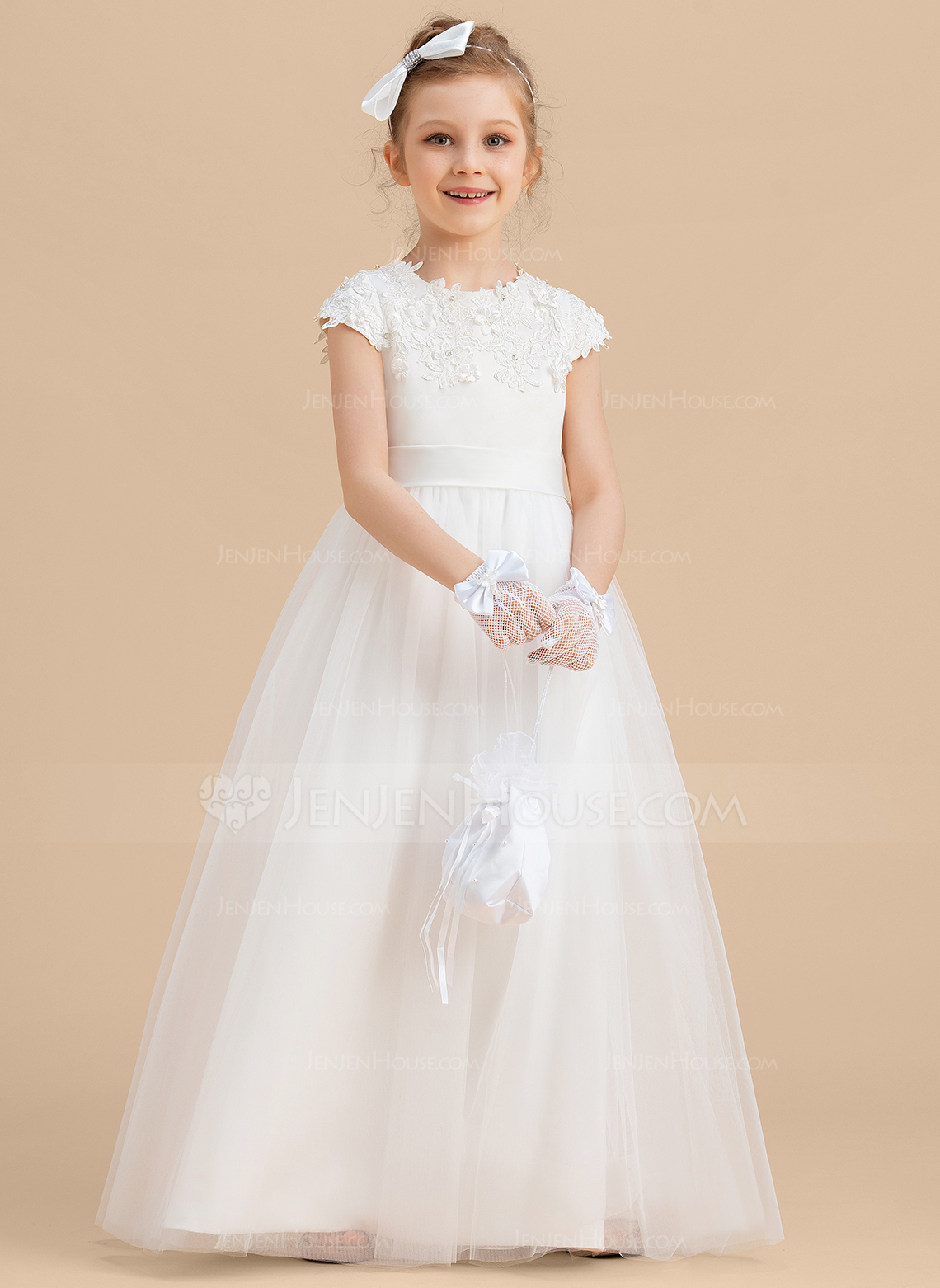 Robe princesse avec perles en tulle