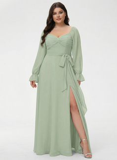 A-line Off the Shoulder Ruffle Chiffon Dress