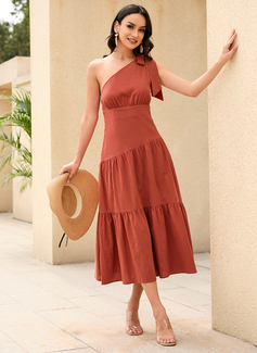 One Shoulder Midi Dress