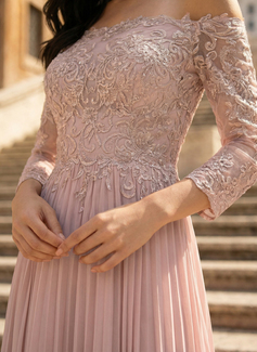 Jurk van kant met off-the-shoulder pailletten