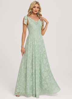 A-line Cowl Floral Dress