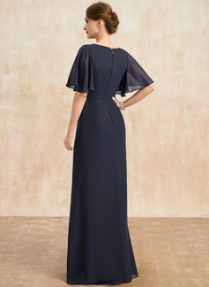 A-line Sequins Chiffon Dress