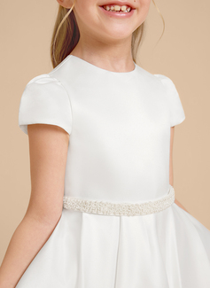 A-line Beading Satin Dress