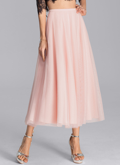 A-line kjole Separerer Te-lengde Tyll Cocktailkjole 