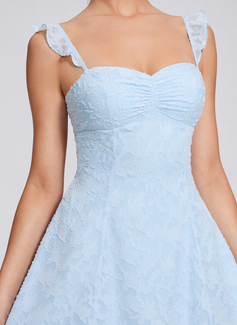A-line Sweetheart Short Jacquard Homecoming Dress With Ruffle 