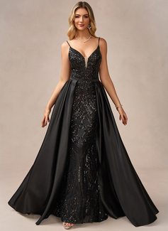 Jurk maximum van pailletten met overrok