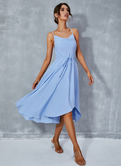 Cowl Chiffon Midi Dress