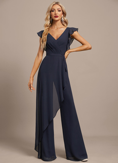 Overskirt Chiffon Maxi Jumpsuit