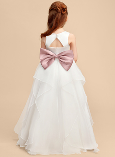 Ball-Gown/Princess Bow Satin Dress