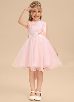 Jurk a-lijn-jurk van kant met strik