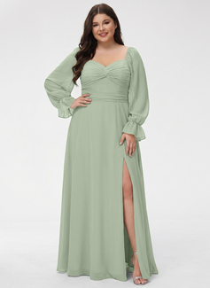 A-line Off the Shoulder Ruffle Chiffon Dress