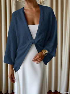 Knit Bridal Solid Color Wedding Wrap 