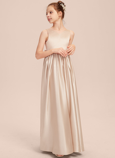 A-line Bow Satin Dress