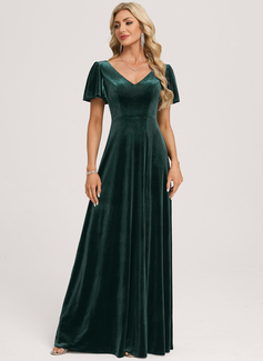 A-line Ruffle Velvet Dress