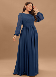 A-line Ruffle Chiffon Dress