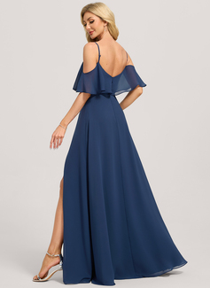 A-line Ruffle Chiffon Dress